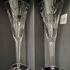 Waterford Millennium Toasting Flutes LOVE